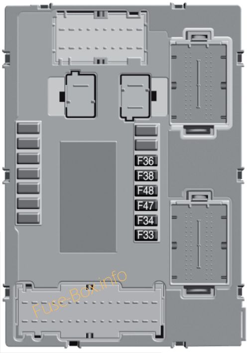 Instrument panel fuse box diagram: Fiat 500X (2015)