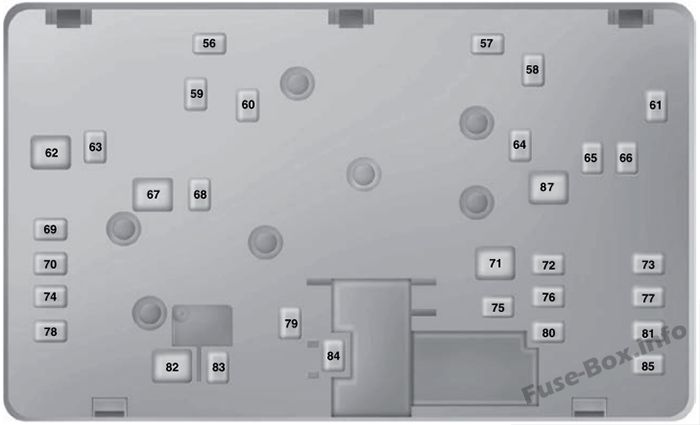 Under-hood fuse box diagram (bottom): Lincoln MKZ (2018)