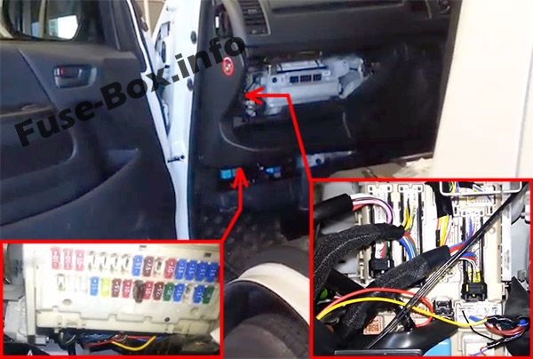 The location of the fuses in the passenger compartment: Toyota HiAce (2014-2018-..)