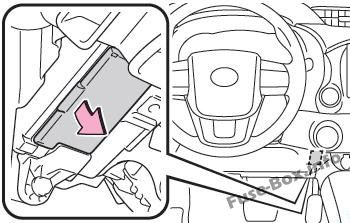 The location of the fuses in the passenger compartment (LHD): Toyota Hilux (2015-2019-..)