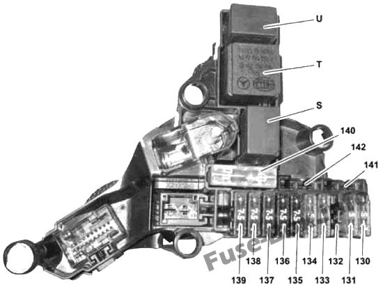 Engine Compartment Additional Fuse Box Diagram (Hybrid): Mercedes-Benz E-Class (2010-2016)