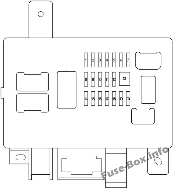 Instrument panel fuse box diagram: Toyota Tacoma (2005-2015)