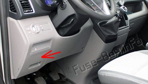 The location of the fuses in the passenger compartment: Hyundai H350 / Solati (2015, 2016, 2017, 2018)