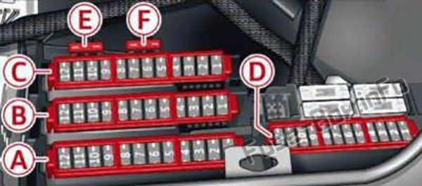 Fuse box diagram (Luggage compartment): Audi A6 / S6 (C7/4G; 2012, 2013, 2014, 2015, 2016, 2017, 2018)