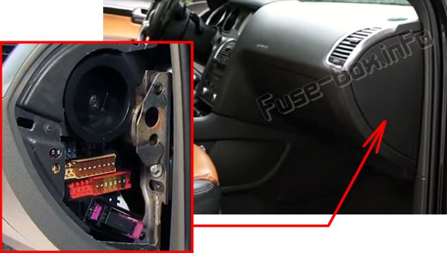 The location of the fuses in the passenger compartment (right): Audi Q7