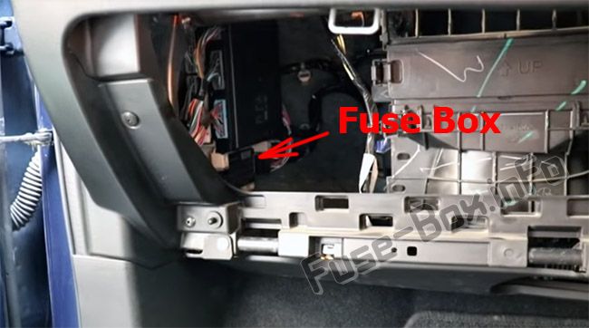 The location of the fuses in the passenger compartment: Suzuki Baleno (2015-2019-..)