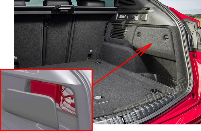 The location of the fuses in the trunk: Alfa Romeo Stelvio (2017, 2018, 2019..)