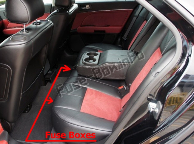 The location of the fuses in the passenger compartment: Cadillac STS (2005-2011)