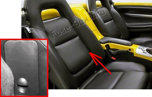 The location of the fuses in the passenger compartment: Chevrolet SSR (2003-2006)